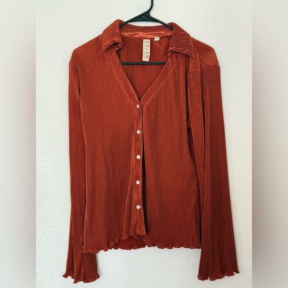 Anthropologie DOLAN lettuce-hem button down top- Medium - Picture 6 of 15